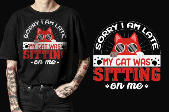 Funny Cat T-Shirt Design Vector Graphics