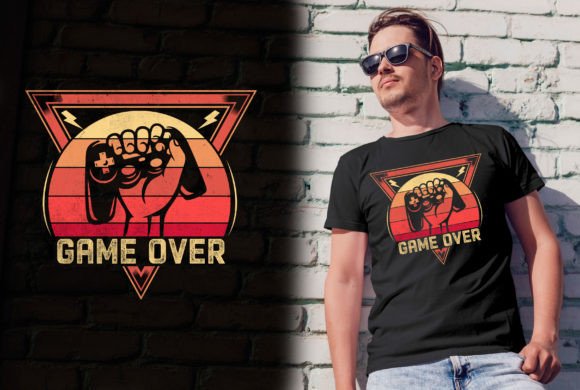 Game Over Vintage T-Shirt Design Graphics Review