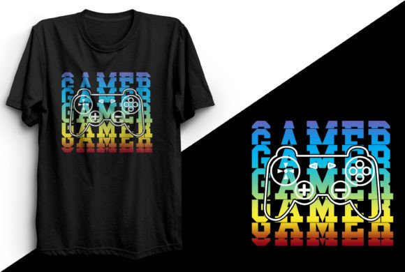 Gamer T-Shirt Design: Graphics & T-Shirt Designs