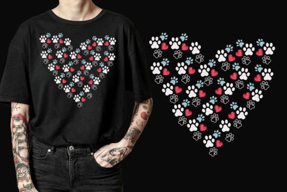 Paw Design T-Shirt Graphics for Modern T-Shirt Designs
